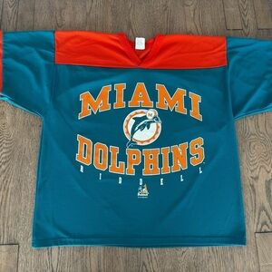 Vintage 90s Miami Dolphins Mesh Y2K Jersey Shirt Riddell NFL 1996 Made in USA XL